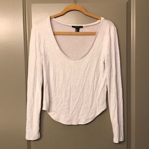 Long sleeve scoop neck sweater shirt